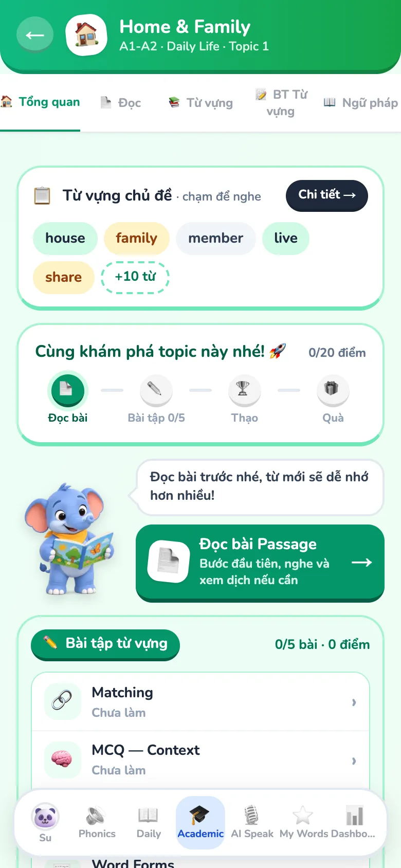 Academic: bài đọc + 13 dạng bài tập