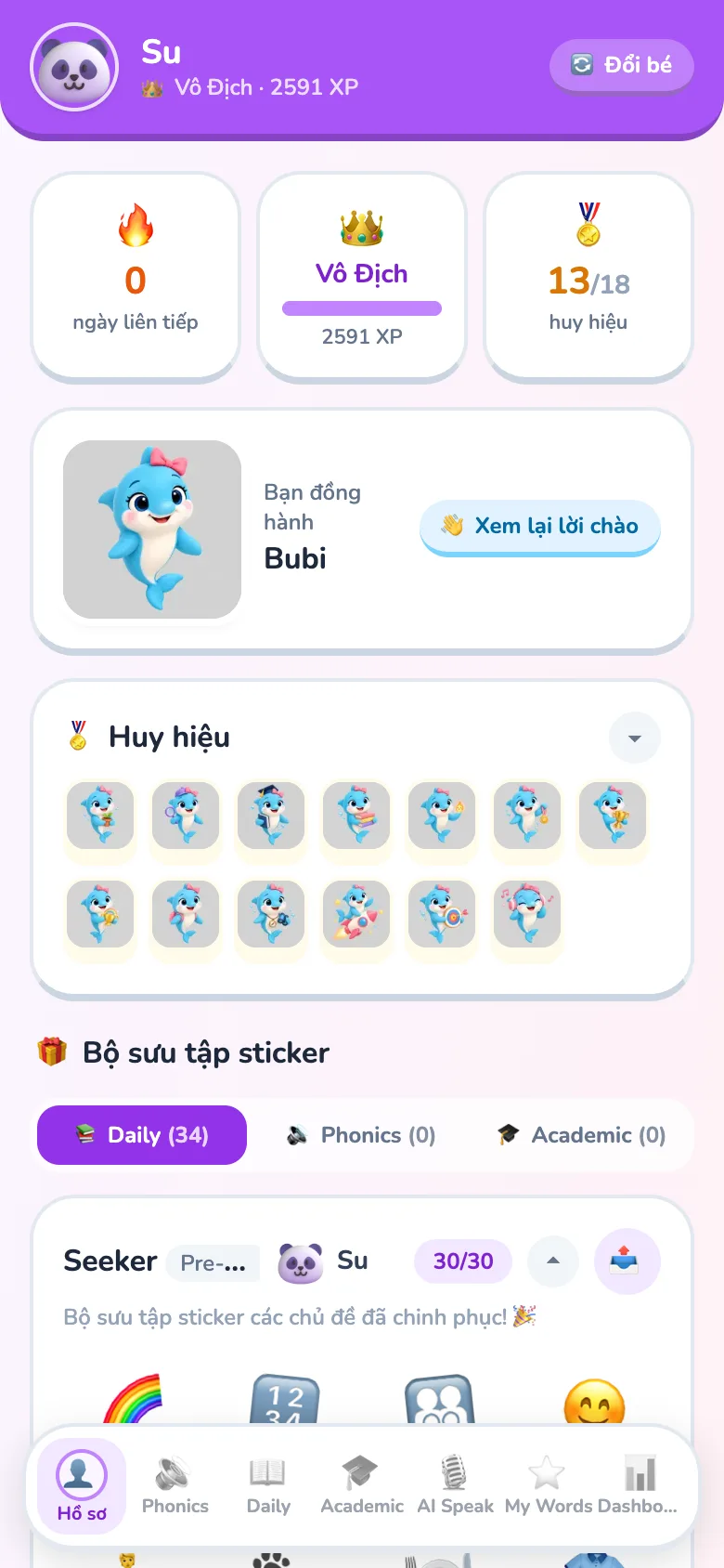 Huy hiệu & album sticker