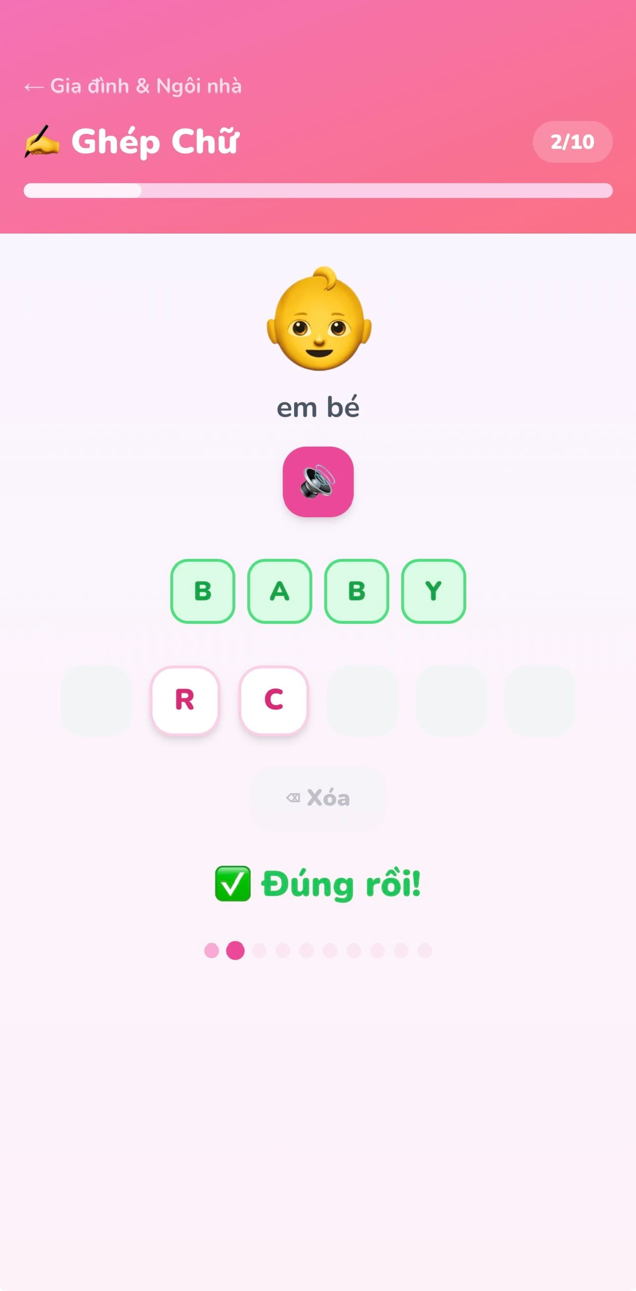 Ghép chữ — luyện chính tả vui