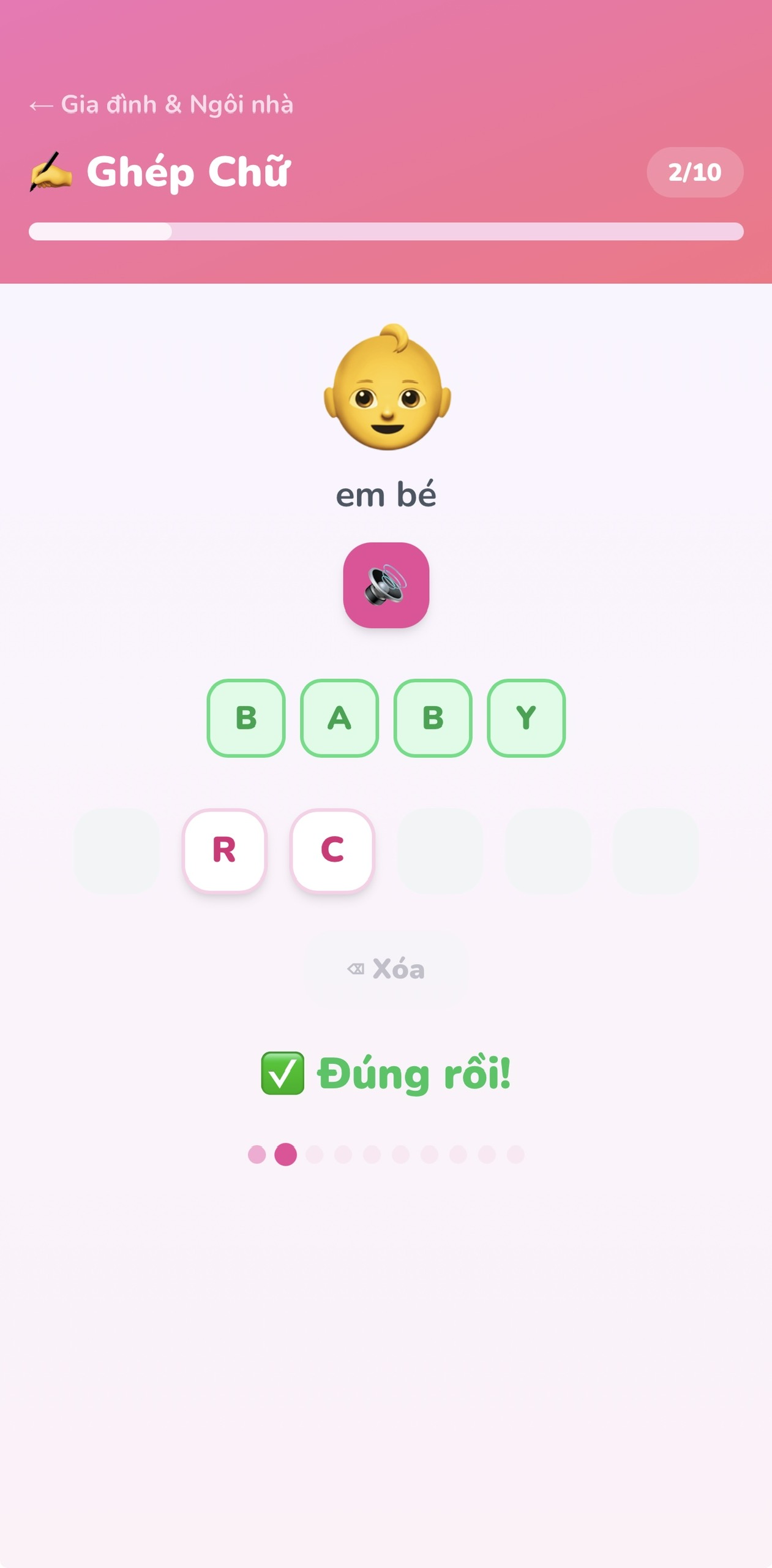 Ghép chữ — luyện chính tả vui
